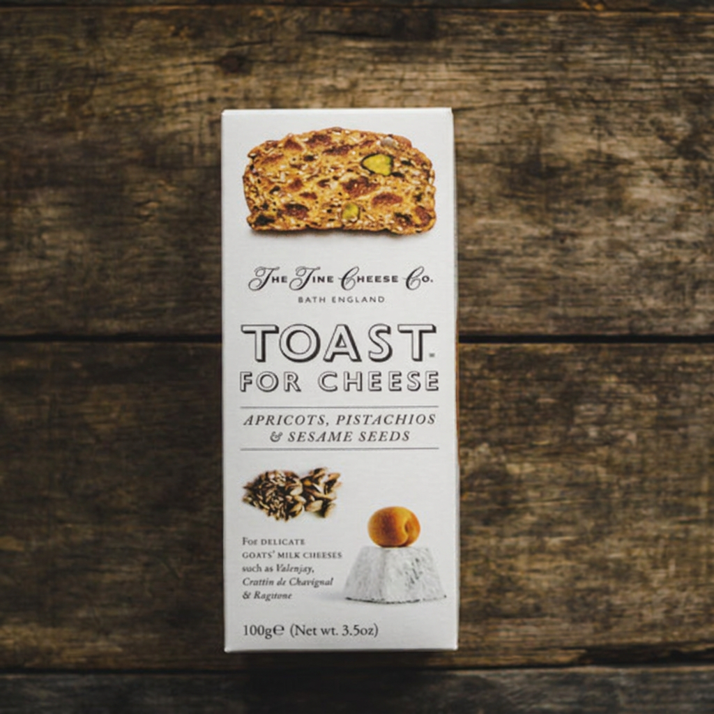 Toast for Cheese Apricots, Pistachios & Sesame Seeds