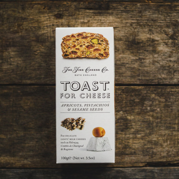 Toast for Cheese Apricots, Pistachios and Sesame Seeds