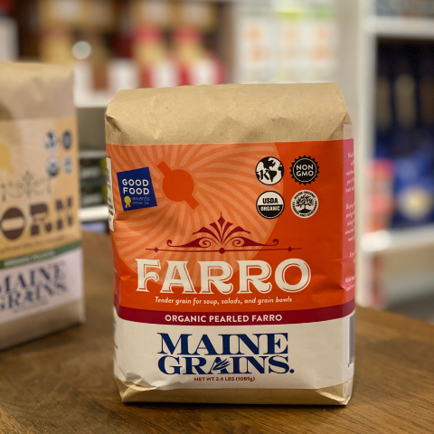 Maine Grains Organic Pearled Farro.
